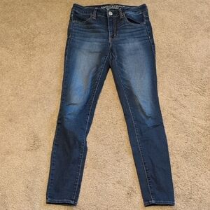 American Eagle Outfitters Women's Dark Blue Skinny Jeans